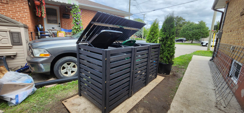 Large Triple Waste Bin Enclosure