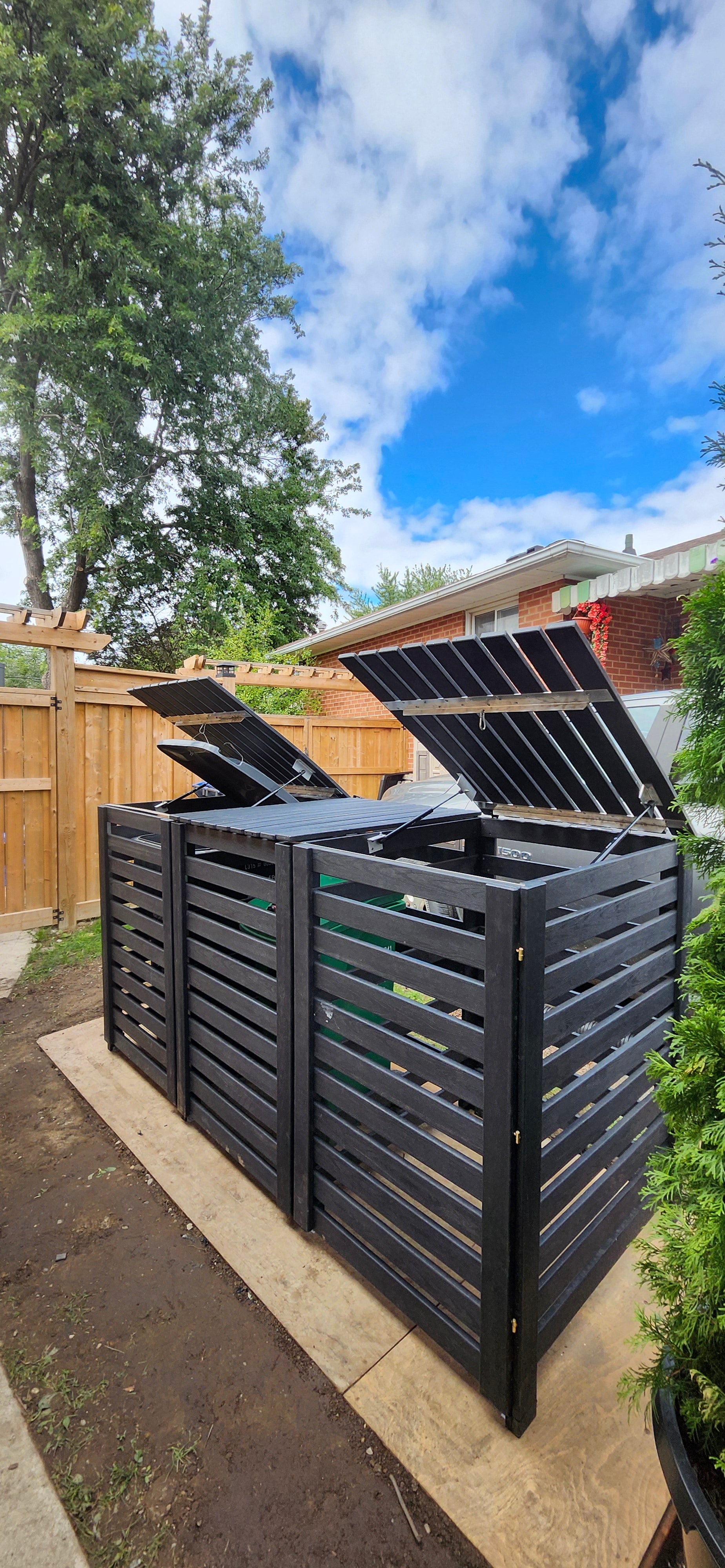 Large Triple Waste Bin Enclosure
