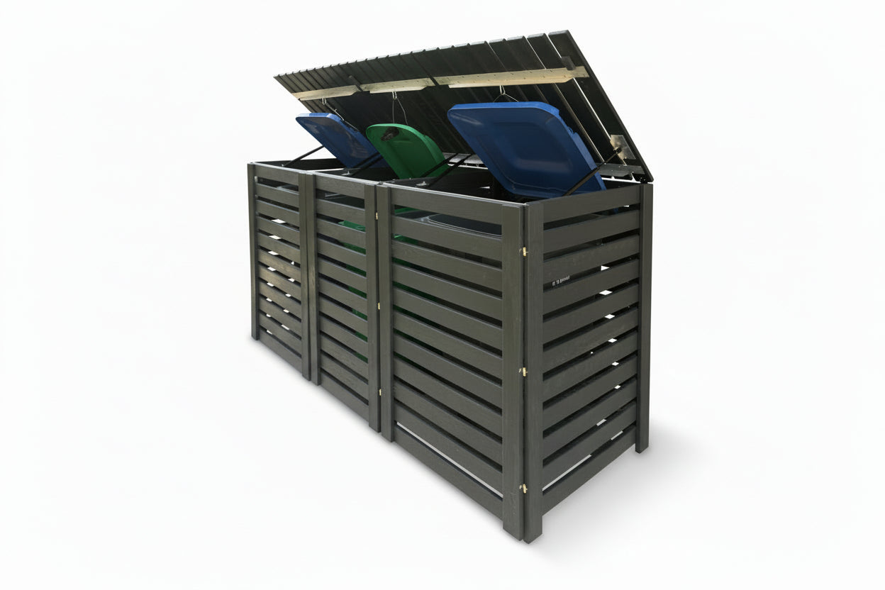 Large Triple Waste Bin Enclosure